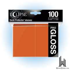 Deck Protectors - Pro Gloss Eclipse Pumpkin Orange (100ct)